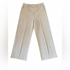 OGL Wide-Leg Ponte Pants in Light Cream Medium